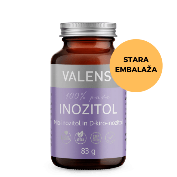 Inositol vprahu 40:1 Valens stara embalaža Nutrition story premium prehranska dopolnila za ženske