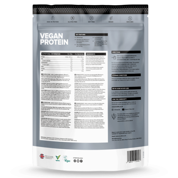 Veganske fermentirane beljakovine v prahu vanilija Ritual Nutrition story naravna prehranska dopolnila za ženske sestavine