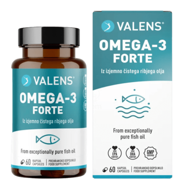 Omega 3 Forte maščobne kisline, ribje olje | Valens | kapsule (30 odmerkov po 2000 mg)